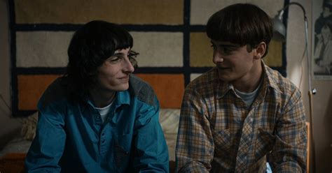 will and mike kissing|will byers and mike wheeler.